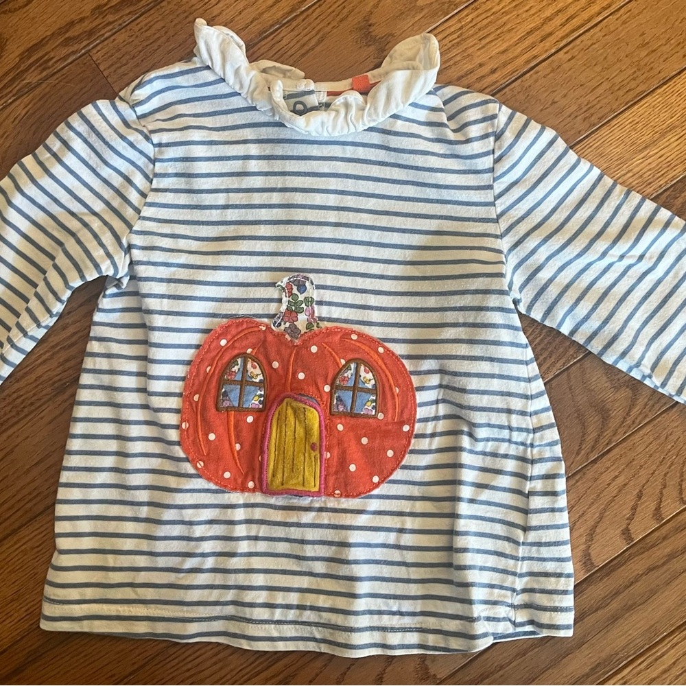 Baby Boden Lift the Flap Pumpkin Shirt
